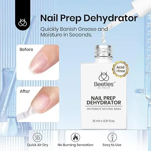 Beetles Gel Polish Set Base Coat Top Coat Deshidratador