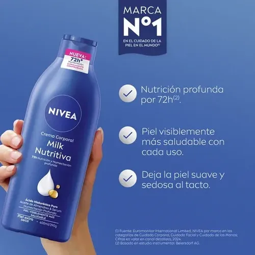Pack Crema Corporal Nivea Milk Nutritiva 400ml