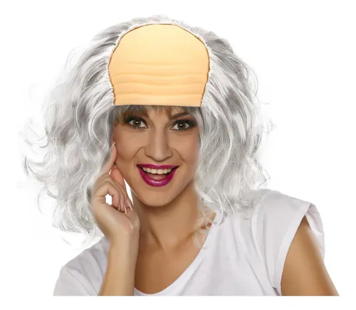 Peluca Calva Divertida For Hombre Mayor, Peluca De Cosplay,