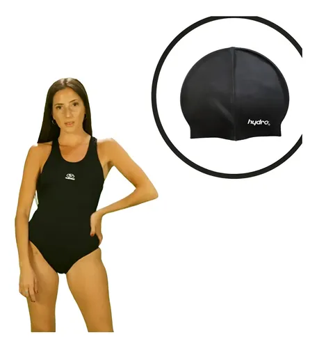 Malla Mujer Buen Nado Negro 301 +gorro Silicona -6 Cuo