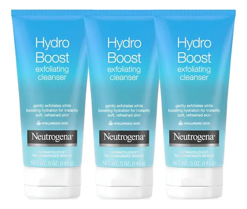 Limpiador Facial Exfoliante Neutrogena Hydro Boost 3x142g