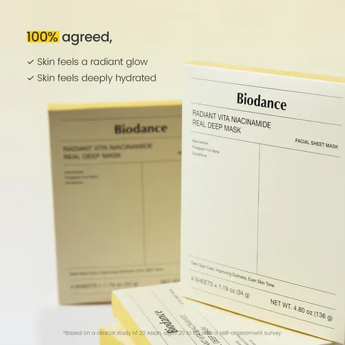 Biodance Radiant Vita Niacinamide Real Deep Mask 34g X 4uni