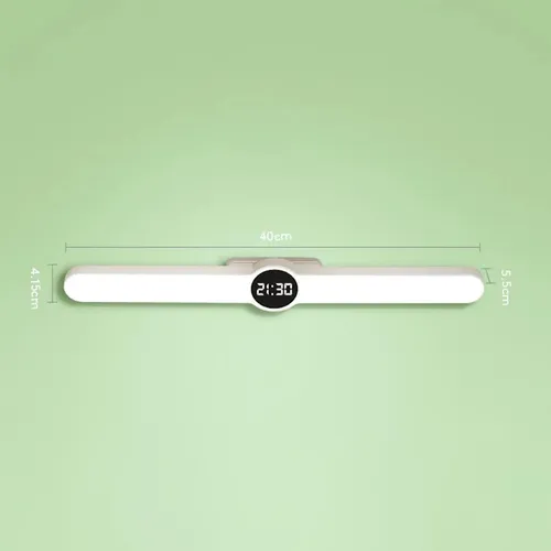 Lampara Led Recargable Con Reloj Digital Magnetica Portatil Velador Tactil Bajo Alacena Escritorio Luz Fria Calida Barra Led Usb Mesa Cocina Mesada Ropero Espejo Estudio Oficina Moderna Hogar