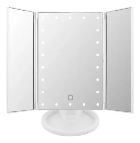 Espejo Luz Led Usb Triple Aumento Maquillaje 241344 Mlpv