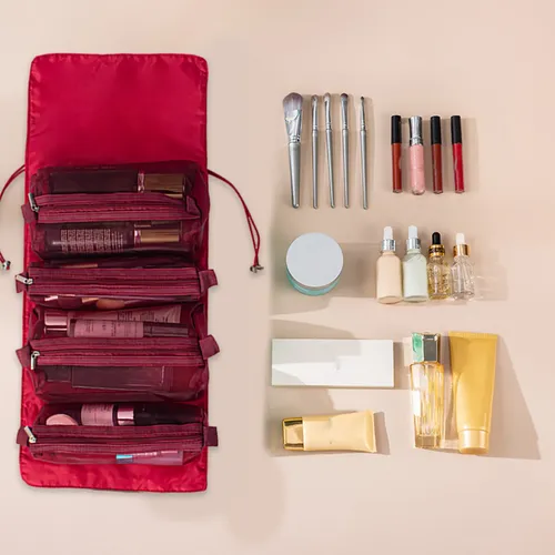 Neceser De Maquillaje Enrollable Colgante Para Viaje Mujer