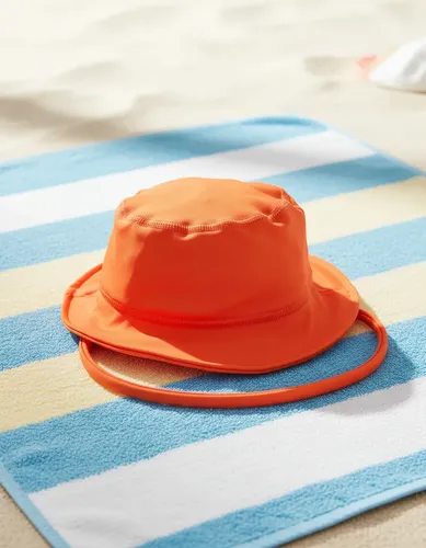 Gorro Infantil Tela Malla Bebe Niño Piluso Con Protección Uv Color Naranja Talle 4
