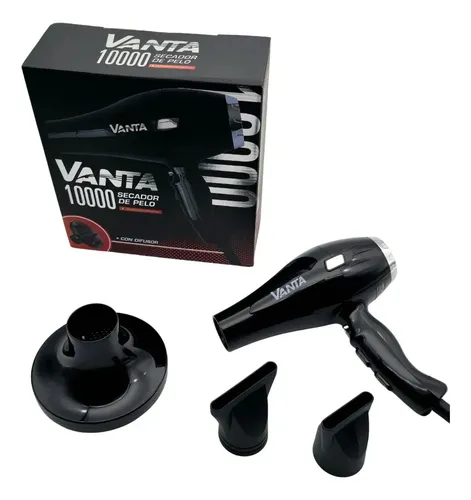 Vanta Secador De Pelo 10000 Profesional Difusor 2200w Negro