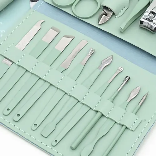 Set Manicura Pedicura Estuche De Viaje Alicate Tijera Lima