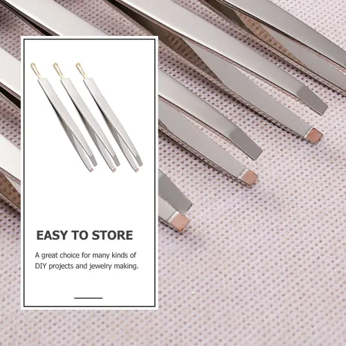 Set De 3 Pinzas Para Cejas, Moldeadoras Y Depiladoras Plateado