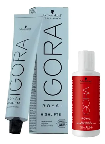 Kit Tintura Igora Royal Highlifts Schwarzkopf + Oxidante 40v