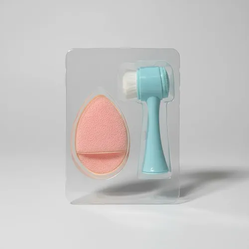 Kit Cepillo Masajeador Esponja Limpiador Exfoliante Facial