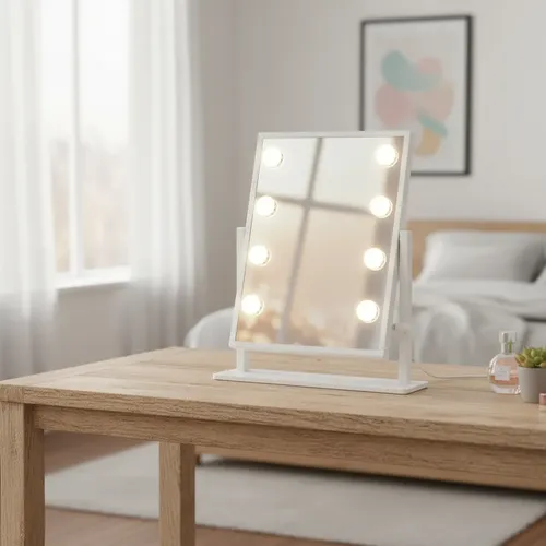 Espejo Led Maquillaje 9 Luces Usb Con Control Táctil