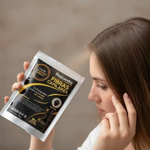 Repuesto Fibras Capilares Beauty Choice Castaño Medio 100g Racarga