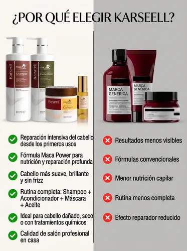 Combo Karseell X4 Maca Power Capilar Completo Reparación