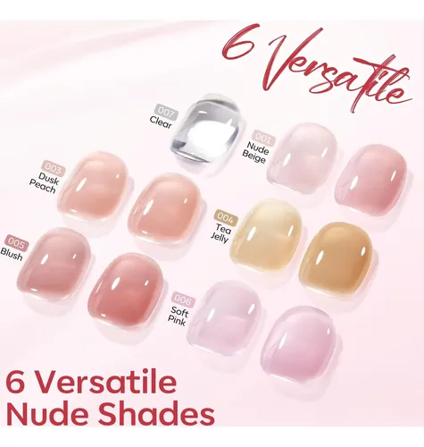 Modelones 6-colores Base Gel 6 En 1 Nude Pink