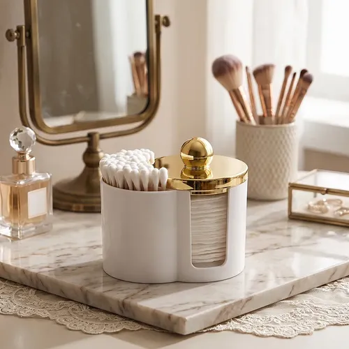 Organizador Porta Hisopos Y Algodón Maquillaje
