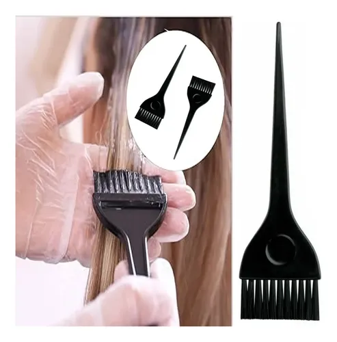Setx10 Pincel Brocha Tintura Cabello Profesional Color Negro
