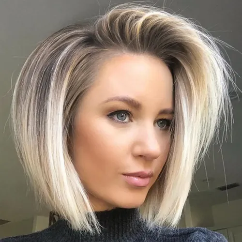 Peluca Falsa De Pelo Liso, Corta, Rubia, Ombre, Bobo, Para M