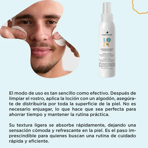 Locion Tonica Piel Grasa Astringente Carthage Antiacne Grano