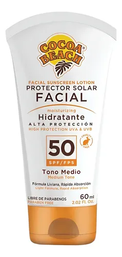 Protector Solar Fácial Alta Protección Tono Medio.