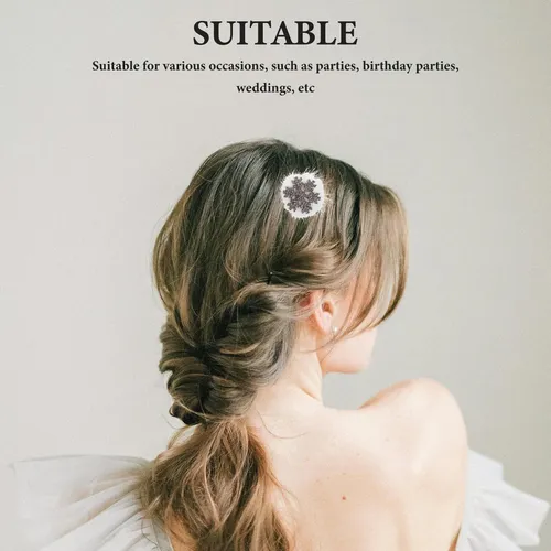2 Accesorios De Pelo Con Pedrería Y Brillo Para Fiestas, 2 P