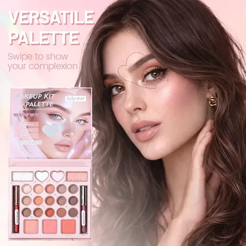 Julystar Paleta 24 Ojos Rubor Iluminador Brillante Escenario