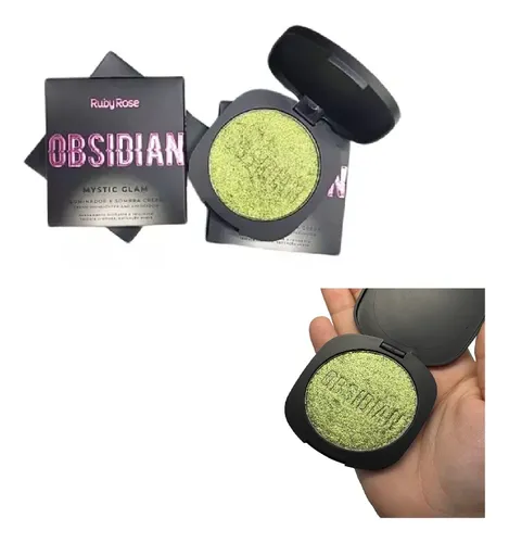 Iluminador Obsidian Ruby Rose Mystic Glam Tono del maquillaje Esmeralda