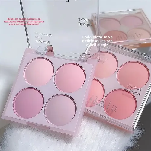 Paleta 4 En 1 Para Contorno, Rubor, Iluminador Mate Y Satina