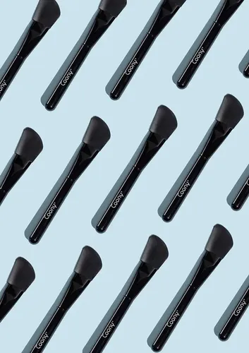 Pincel Espátula Silicona Coony Silicon Face Brush Color Negro