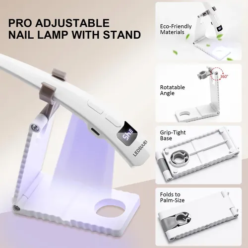 Lámpara Uv Portátil Ledsuuei Para Uñas De Gel 400mah