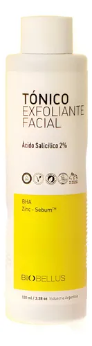 Tonico Acido Salicilico 2 Biobellus Bha Zinc Piel Grasa 100m