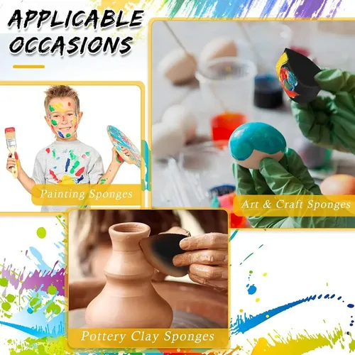 Esponja Para Pintar Cara Con Pétalos Ovalados Y Semicircular
