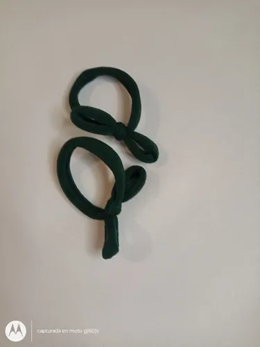 Par De Gomitas Moño De Moda Accesorio Para El Pelo Color Verde Oscuro Mono