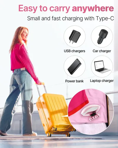 Depiladora Eléctrica Mujer Weqoee 5 En 1 Recargable Rosa