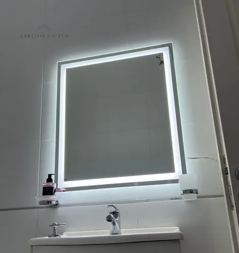 Espejo Rectangular 140x70cm Luz Led Baño