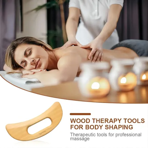 Masajeador Madera Gua Sha Drenaje Linfático Cuerpo Terapia