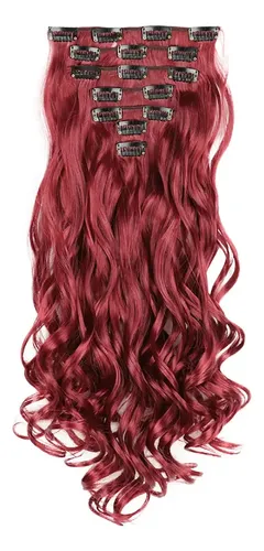 [ P Natural Synthetic Pelo Delgado De 16 Fibras Para Mujer *