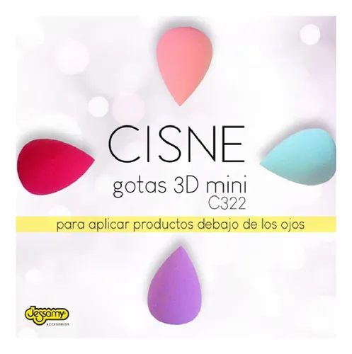 Esponja Maquillaje Cisne Gota Mini Jessamy Envase X 4u C322