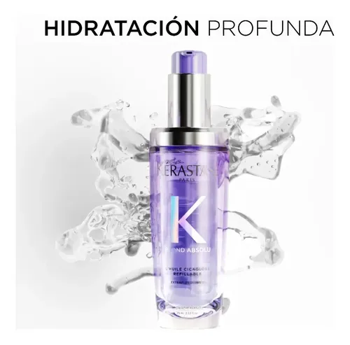 Aceite Capilar Kérastase L’Huile Cicagloss Blond Absolu Refillable, Para Cabello Rubio Dañado, 75 ml