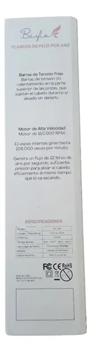 Plancha De Pelo Por Aire Profesional Y Compacta Beyla Gris