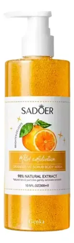 Gel de Ducha Exfoliante Corporal con Naranja Sadoer, 300ml