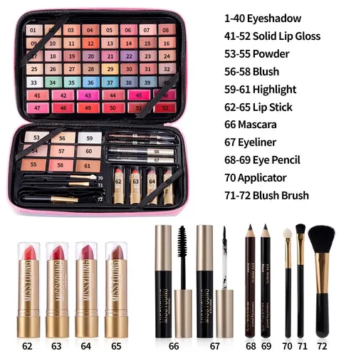 Paleta Multiuso Blush Sombra Iluminador Batom Maquiagemzq