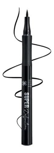 Delineador de ojos líquido Avon True Delineador Líquido Para Ojos Super Definition color black con acabado mate