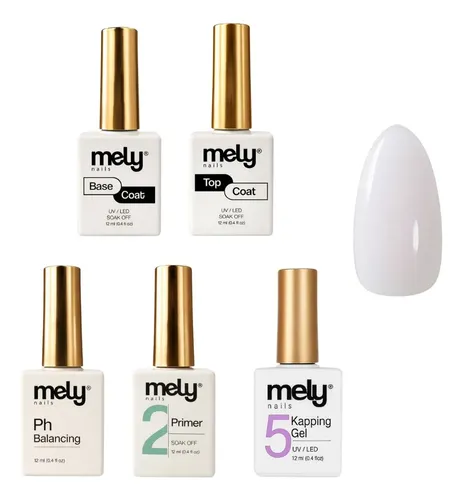 Kit Kapping Nivelador Gel Uv/led Mely Primer Base Top 12ml