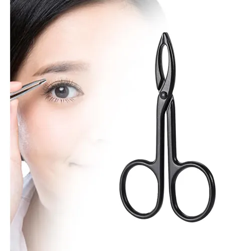 Pinzas Para Cejas, Tijeras, Mango Recto Negro
