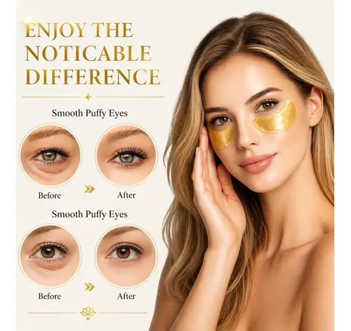 Mascarilla Ocular 24k Oro Con Colágeno Y Caféina