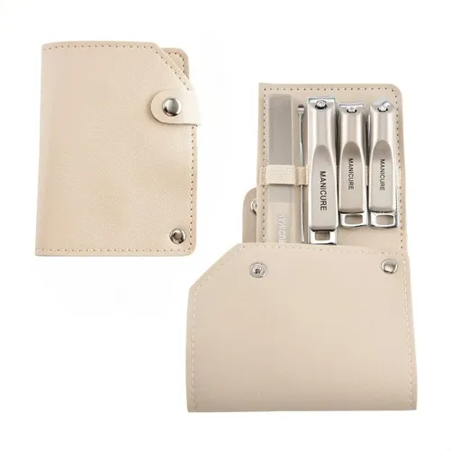 Set De Manicura De 5 Piezas Con Alicates Antisalpicaduras Y