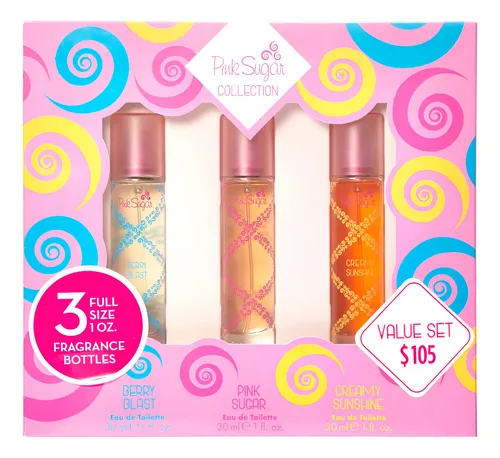 Set De Regalo De Perfume Pink Sugar Coffret 3 Piezas Para Mu