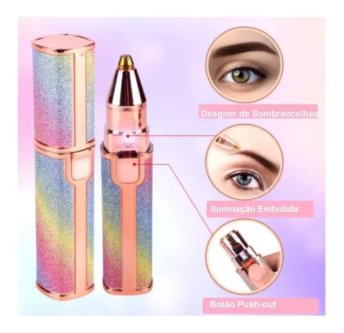 Depiladora Eléctrica 2 En 1 Para Cejas, Nariz Y Axilas, Usb Color Rosa