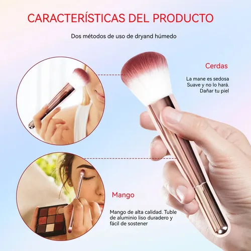 Set De 12 Pinceles Para Todo Tipo De Maquillaje